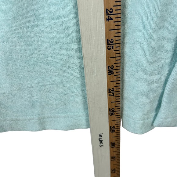 Fabletics Shirt Men Blue Terry Cloth Front Button Shirt XL - Picture 5 of 7